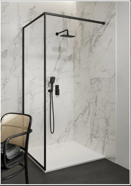 Cersanit Larga, baterie baie - dus ascunsa + Box, negru mat, S951-373