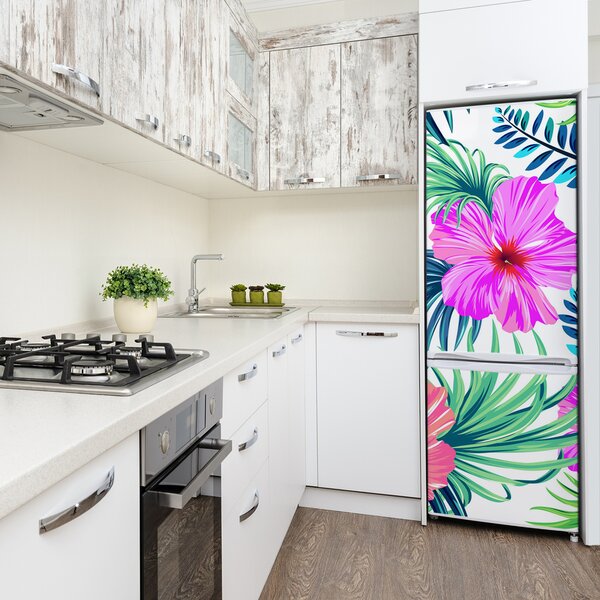 Autocolant pe frigider flori Hawaii