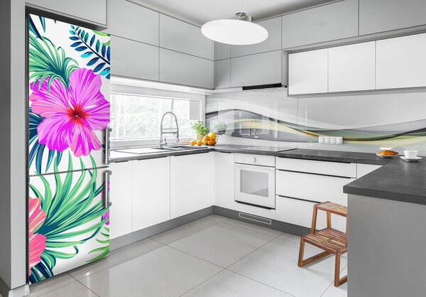 Autocolant pe frigider flori Hawaii