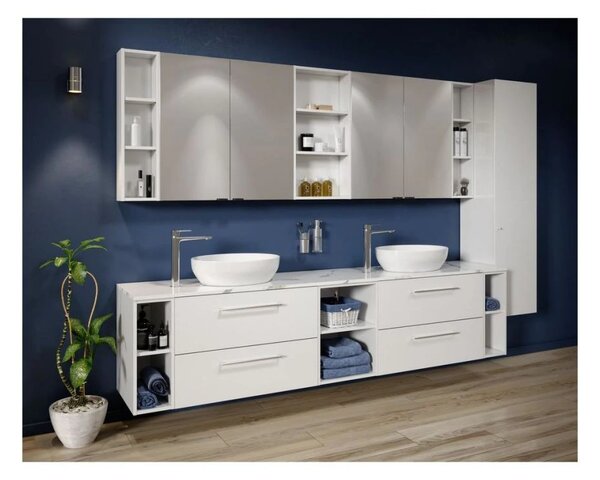 Cersanit Larga, dulap suspendat inalt 160x40 cm, alb lucios, S932-019