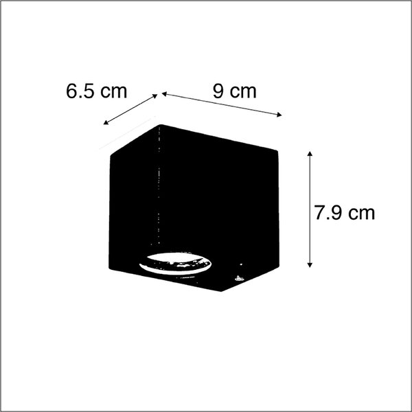 Lampă de perete inteligentă neagră, incl. WiFi GU10 IP44 - Baleno