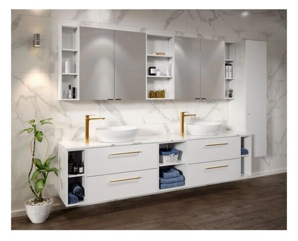 Cersanit Larga, dulap suspendat inalt 160x40 cm, alb lucios, S932-019