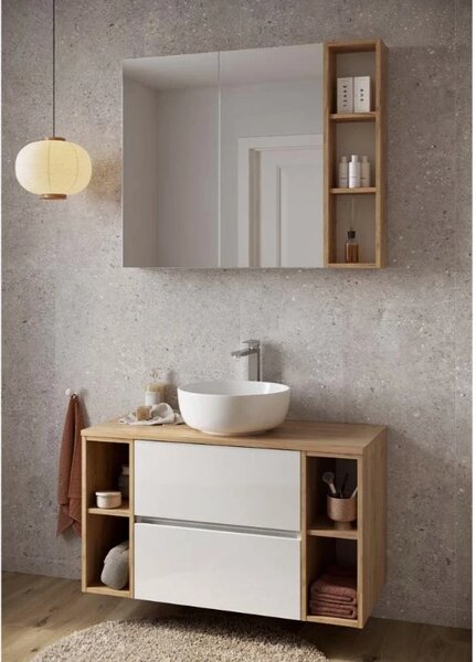 Cersanit Malta, dulap suspendat deschis sub blat 20x55,1x44 cm, stejar, S1014-006