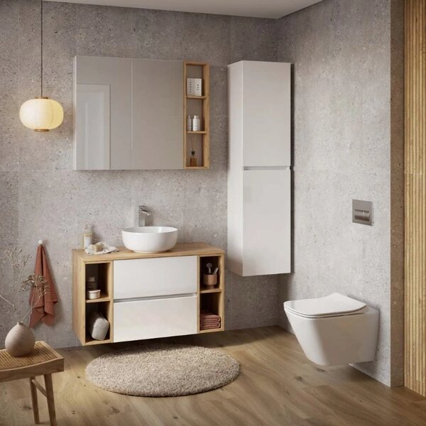 Cersanit Malta, dulap suspendat deschis sub blat 20x55,1x44 cm, stejar, S1014-006