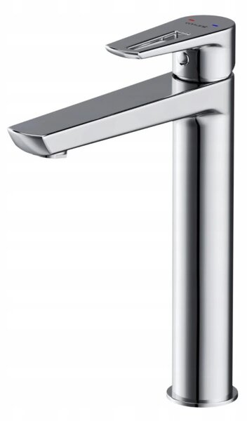 Cersanit Mille, baterie lavoar inalt + dop de scurgere Click Clack metalic, crom, S951-354