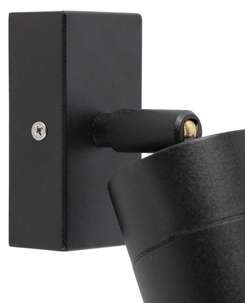 Lampă de perete inteligentă de exterior neagră IP44 incl. WiFi GU10 - Solo