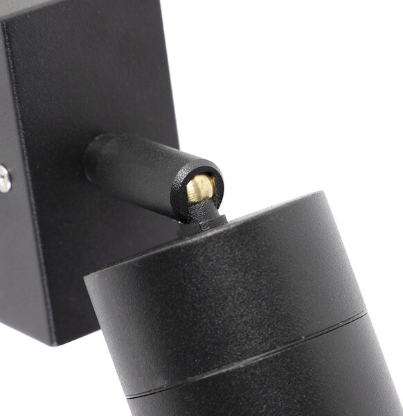 Lampă de perete inteligentă de exterior neagră IP44 incl. WiFi GU10 - Solo