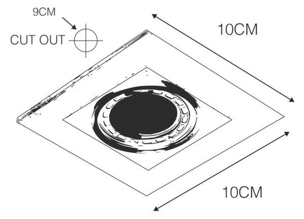 Spot încastrat inteligent aluminiu, incl. WiFi GU10 înclinabil - Qure