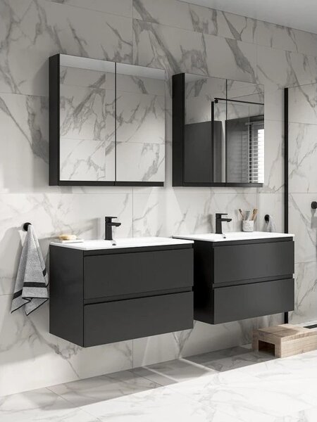 Cersanit Moduo Slim, lavoar suspendat 50x35x57 cm, antracit mat, S590-087