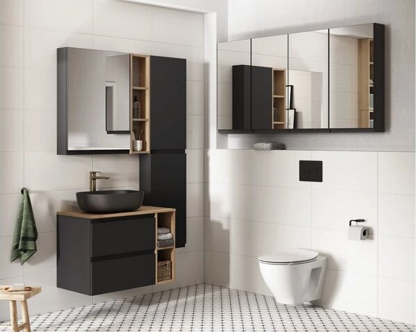 Cersanit Moduo Slim, lavoar suspendat 50x35x57 cm, antracit mat, S590-087
