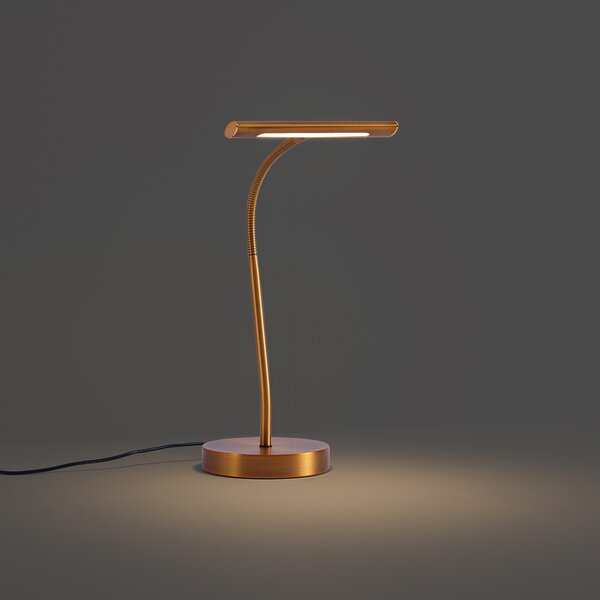 Lampă de masă Art Deco bronz cu LED inclus - Tableau