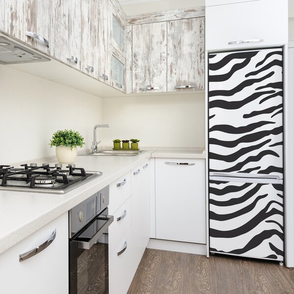 Autocolant pe frigider fundal Zebra