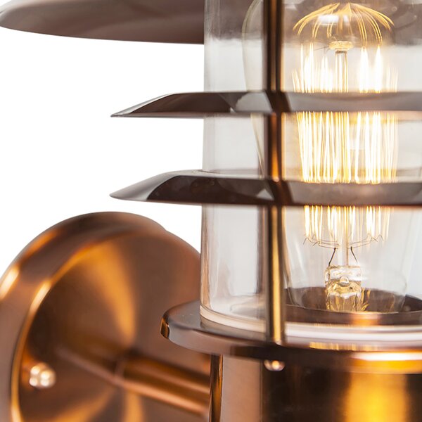 Lampă de perete de exterior vintage cupru IP44 - Prato