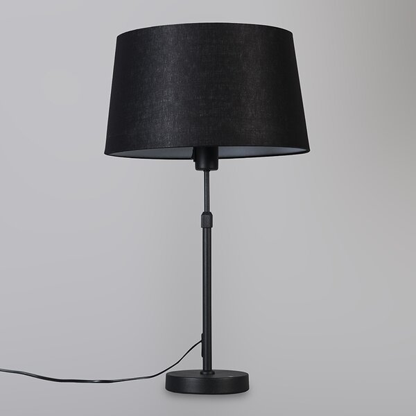 Lampă de masă neagră cu abajur negru 35 cm reglabil - Parte