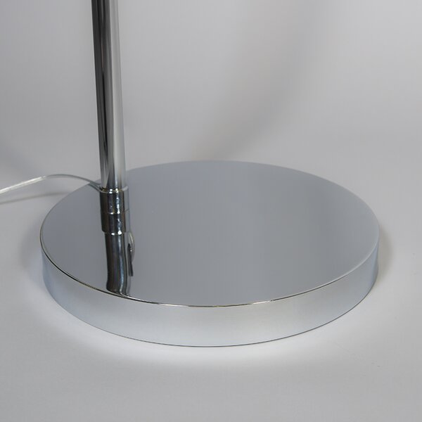 Lampa arcuită modernă cromată reglabilă fără abajur