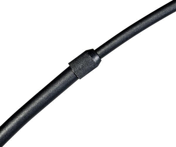 Lampă modernă cu arc neagră cu abajur din stofă neagră - Arc Basic