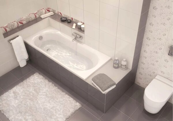 Cersanit Octavia, cada acril 140x70cm + picioare, alb, S301-250