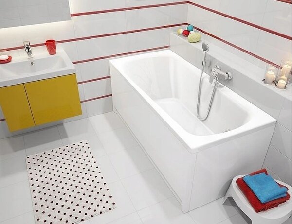 Cersanit Nao, cada acril 140x70cm + picioare, alb, S301-247