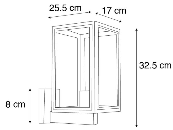 Lampă de perete industrială gri IP44 - Sutton Up