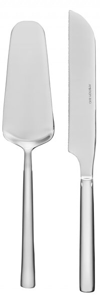 Set tacamuri inox servire desert, 2 piese, cutit si spatula inox, Prato