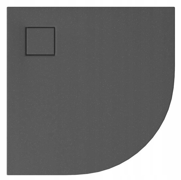 Cersanit Tako Slim, Cadă de duș pătrată 90x90x4 cm + sifon gri, gri mat, S932-160