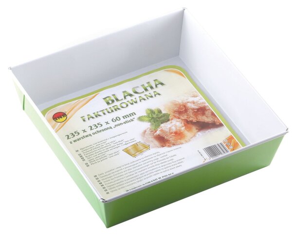 Forma copt 23.5x23.5x6cm, invelis non-stick, verde, SNB