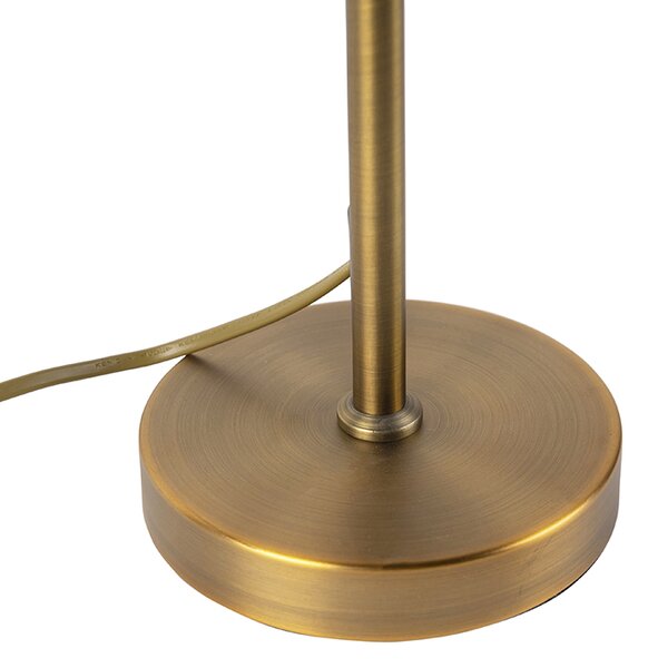 Lampă de masă bronz cu abajur de catifea bronz 35cm - Parte