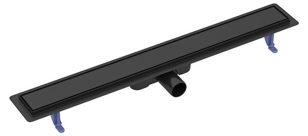 Cersanit Tako, canal de scurgere liniar cu grătar dublu 80 cm, negru, S907-019