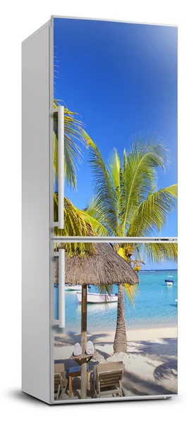 Autocolant pe frigider plaja tropicala