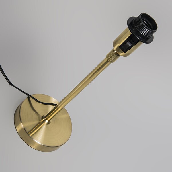 Lampă de masă auriu/alamă cu abajur alb 25 cm reglabil - Parte