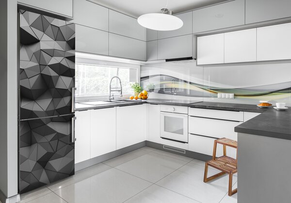 Autocolant pe frigider abstract 3D