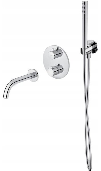 Cersanit Zen, set de baie ascuns cu cap de dus manual, crom, S952-034