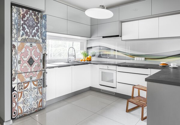 Autocolant pe frigider placi ceramice