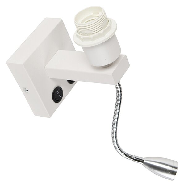 Lampa de perete moderna alba cu brat flexibil - Brescia Combi