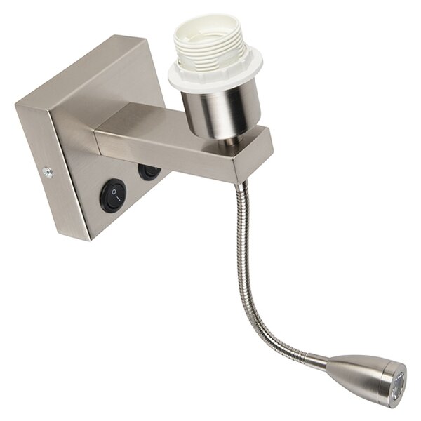 Lampa de perete moderna din otel cu brat flexibil - Brescia Combi