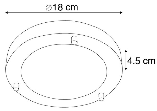 Plafoniera moderna din otel 18 cm IP44 - Yuma
