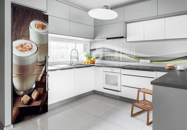 Autocolant pe frigider Latte