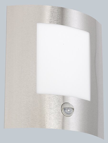 Lampa de perete exterioara moderna din otel cu senzor de miscare IP44 - Emmerald 1