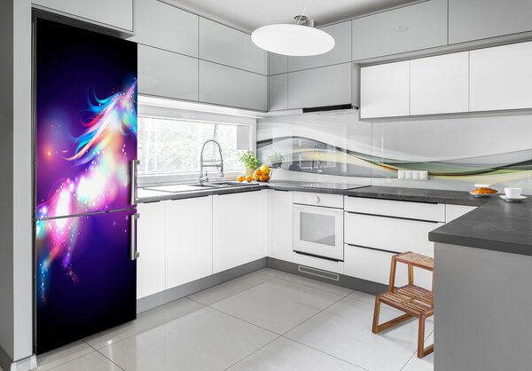 FotoFoto Autocolant pentru piele al frigiderului unicorn magic