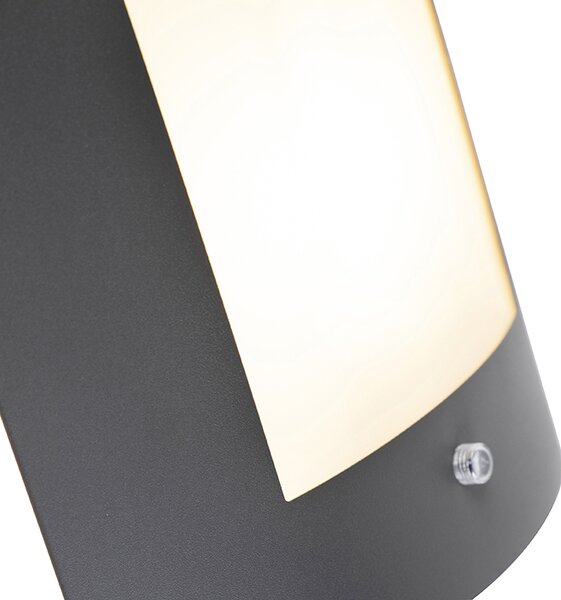 Lampă de perete exterioară antracit IP44 senzor crepuscular - Emmerald