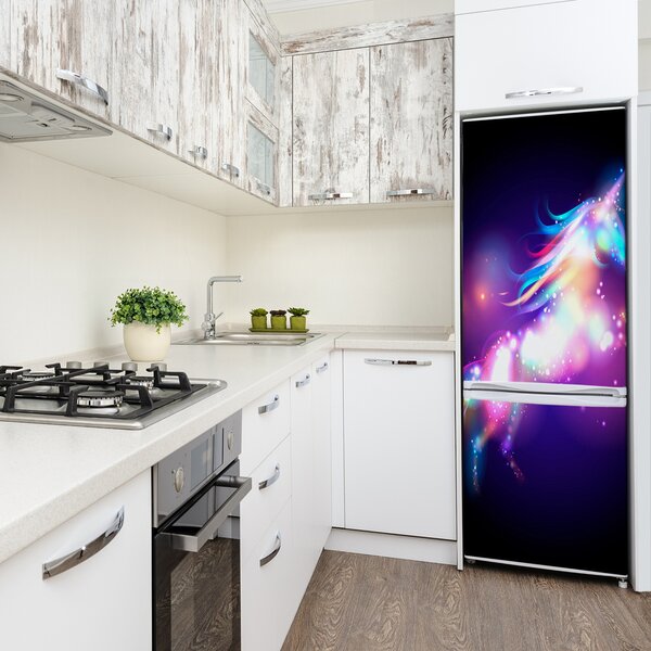 FotoFoto Autocolant pentru piele al frigiderului unicorn magic