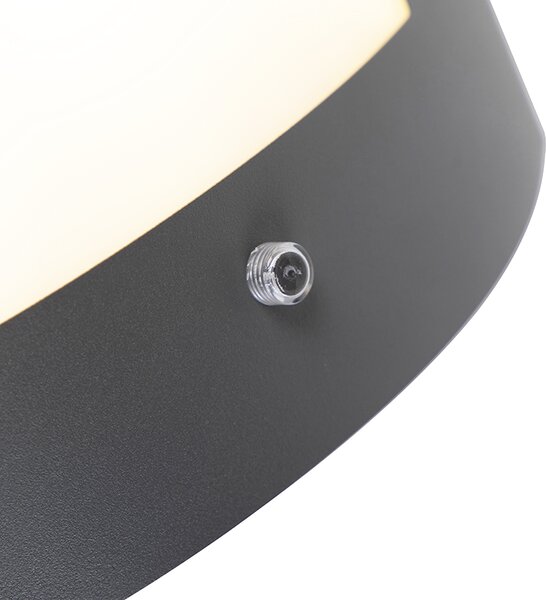 Lampă de perete exterioară antracit IP44 senzor crepuscular - Emmerald