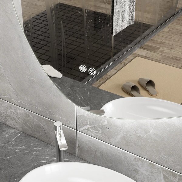 Erga Amelia, oglinda LED asimetrica 90x60 cm, 1955 lm, 6500K, retroiluminare, ERG-V01-407-9060-00