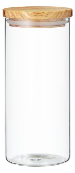 Borcan depozitare cu capac lemn 1.4L, Nordic