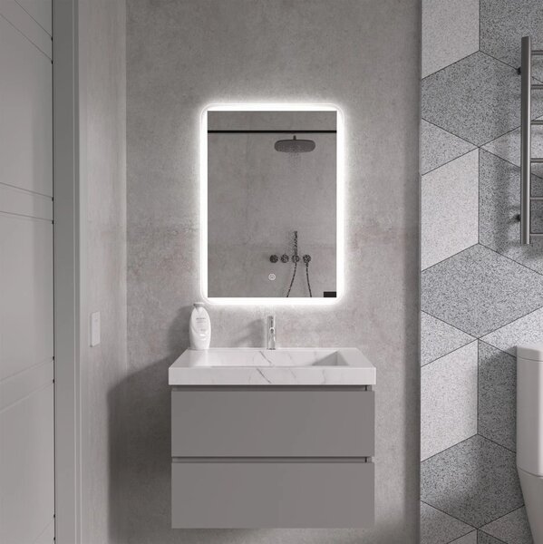 Erga Ava, oglinda LED 50x70cm, 1840 lm, 6500K, iluminare fata/spate, ERG-V01-120-5070-00