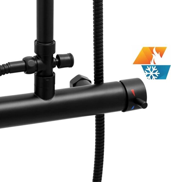 Erga Bergen, set de dus cu cap de ploaie 25 cm, negru mat, ERG-YKA-BP.BERGEN 25 BLK