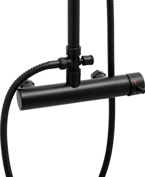 Erga Bergen, set de dus cu cap de ploaie 25 cm, negru mat, ERG-YKA-BP.BERGEN 25 BLK
