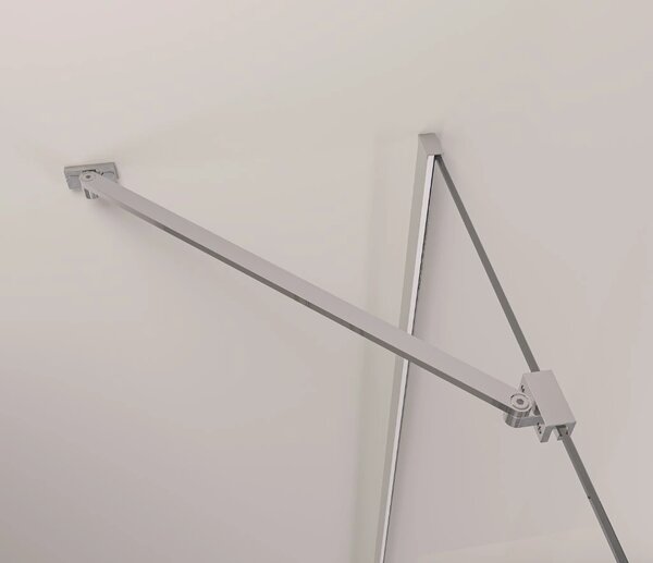 Erga Bern, usa de dus despicata cu 1 canat pentru deschidere 70x195 cm, sticla transparenta 6 mm, profil cromat, ERG-V02-BERN-D070-CR