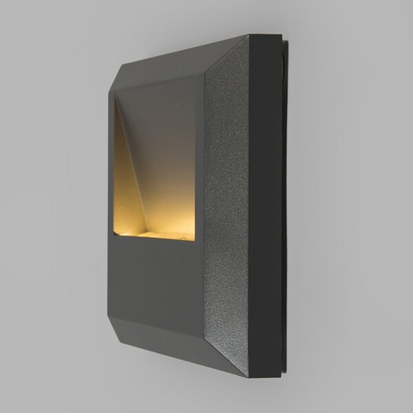 Set de 2 Aplice Moderne Gri Închis cu LED - Gem 2
