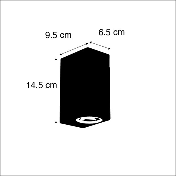 Set de 2 aplice moderne din aluminiu cu 2 lumini IP44 - Baleno